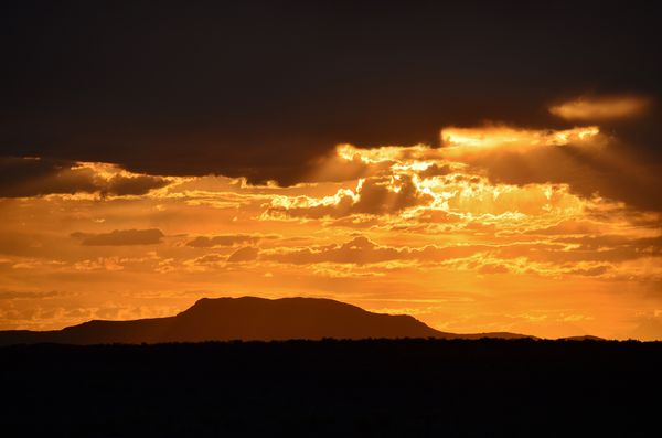 The sunset in the desert of Nevada....