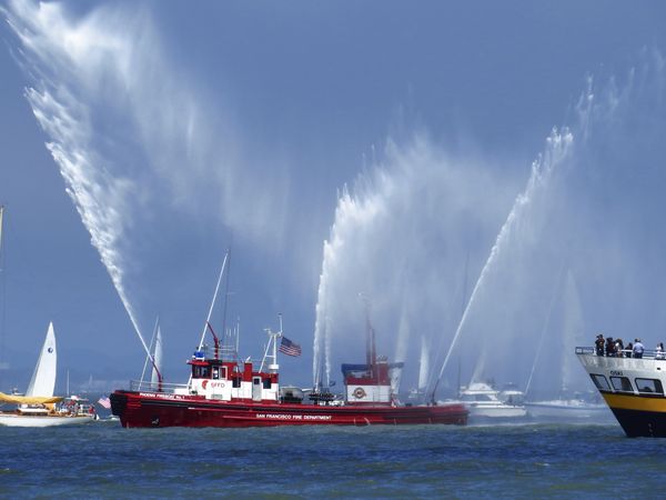 san francisco's finest and their cool fire boat...
