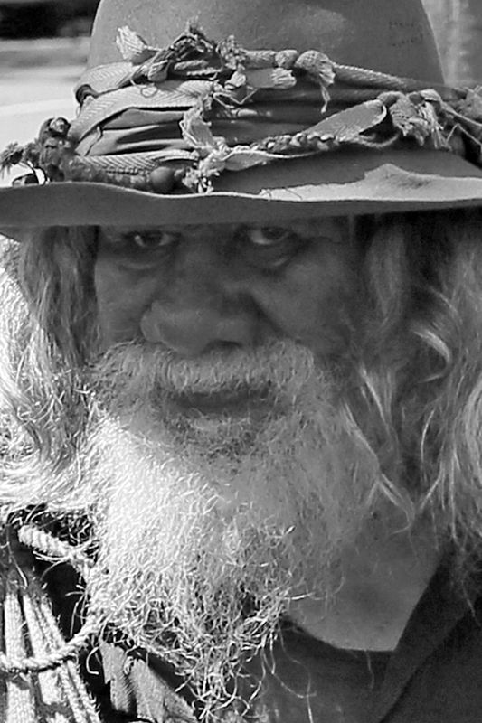 Swagman Iconic Australian swagman travelling by foot with personal