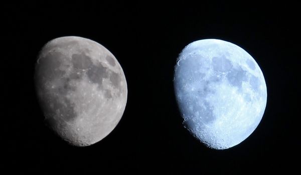 two moon exposures,differnet times...