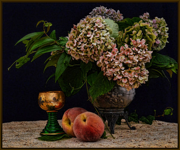 Old Traditional Style Still Life with Old Handmade...