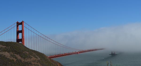 The Golden Gate Bridge with a bit of fog....