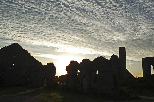 sunset over the ruins...