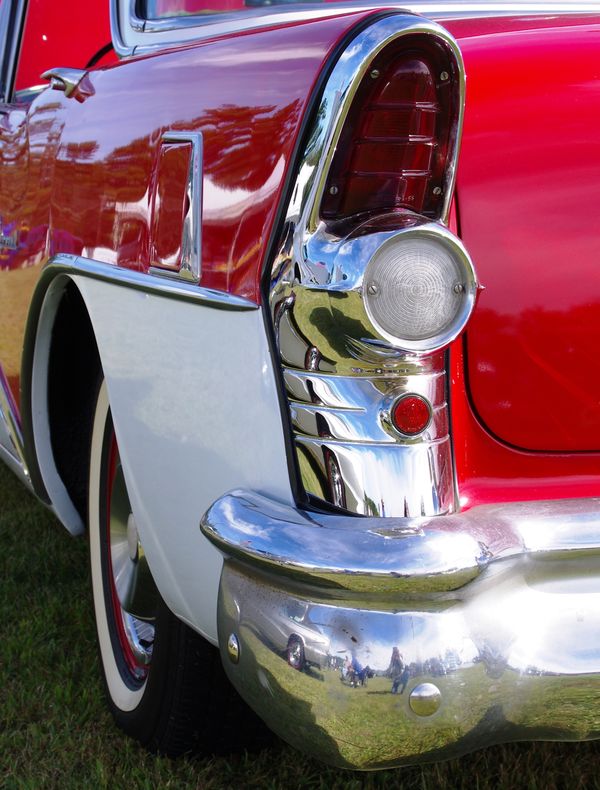 The GM big fins of the 1950s: I took these images at a local car show ...