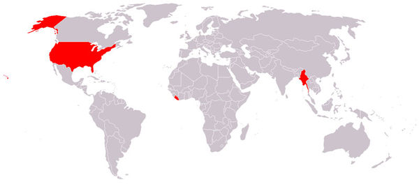 ex: Countries that don't use metric system...