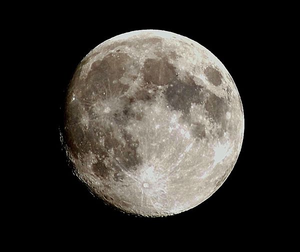 Last nights moon, not sure why it has a brown hue ...