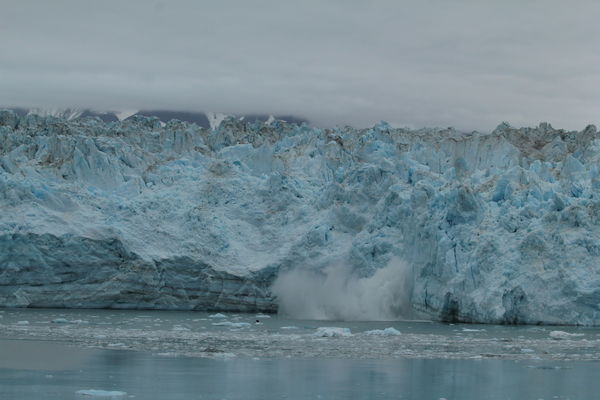 Ice crashing from the glacier...