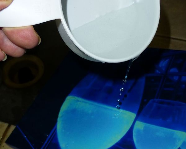 Water on Waxed Print... Runs Off Like Waxed Car UV...