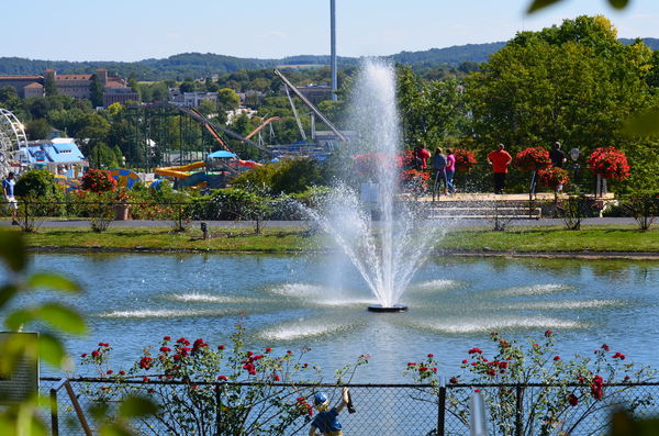 Fountain overlooking the Hershey Park area...