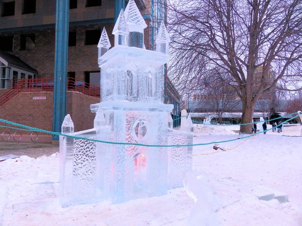 World Ice Sculpture contest in town square...