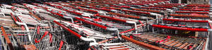 Costco.  Taken in panorama mode of carts that seem...