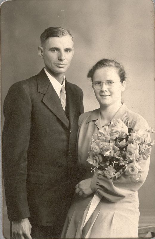 and her wedding picture from 1943 (I think)...