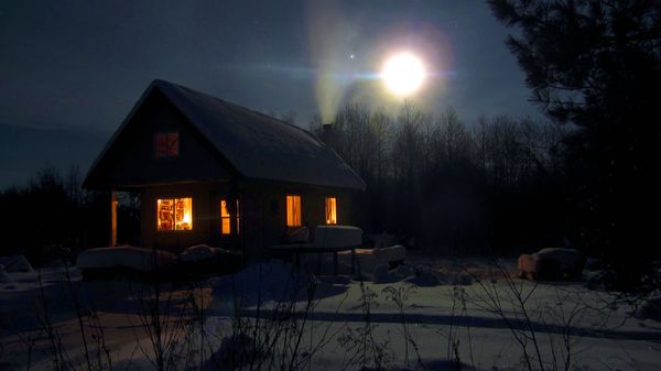 Full moon cabin...