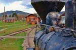 steam locomotive at Fort Missoula, Montana...