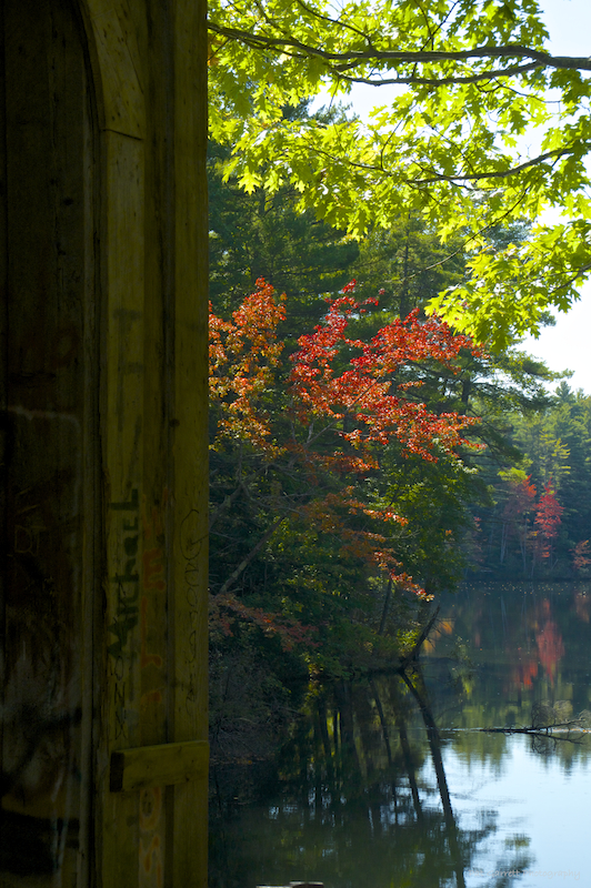 Reflections at a covered bridge...