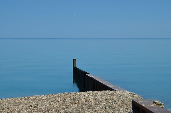 Blue-Lake Michigan on a very calm day...