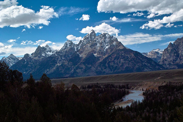 Grand Tetons from The Snake River Overlook...