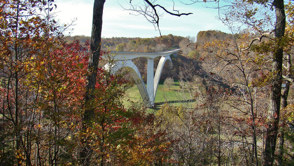 Double Arched bridge over Hwy 96...