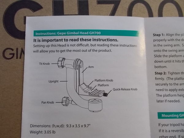 All Gepe instructions inside manual...