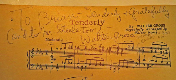 Walter Gross autographed music...