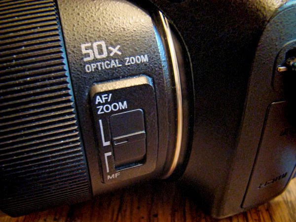 Manual/Auto focus switch is located on the side of...