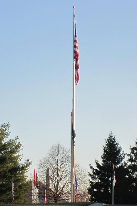 Main flag pole at Indiantown Gap Cemetery...