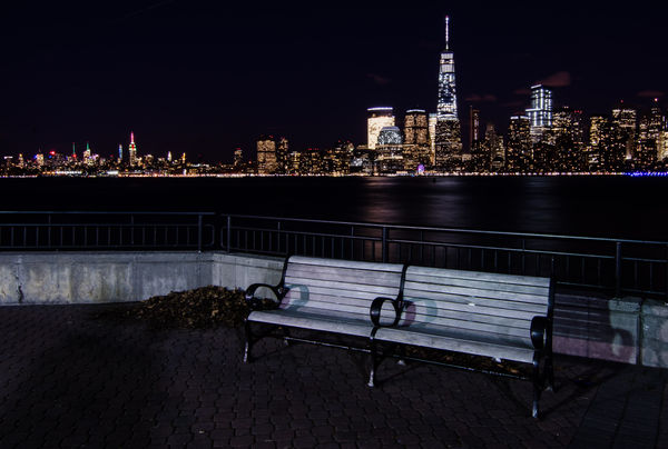 No. 7 Manhattan Island at night...