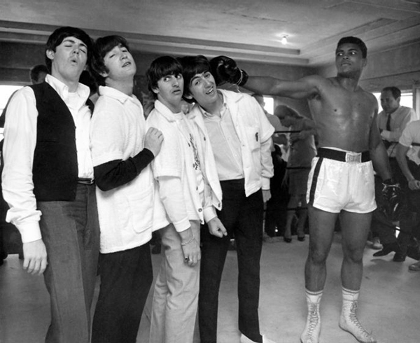YThe Beatles and Moham,med Ali, 1964...
