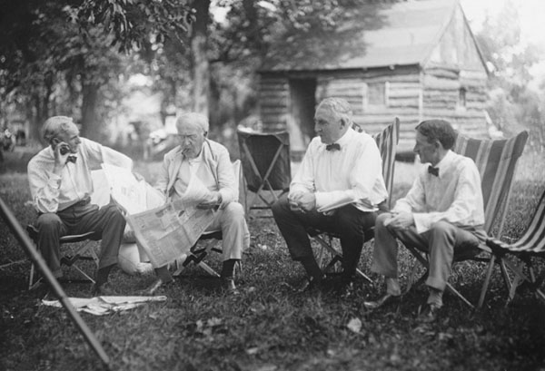 Henry Ford, Thomas Edison, Warren G. HJarding & Ha...