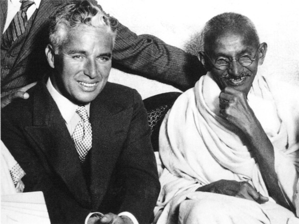 Charlie Chaplin and Ghandi...