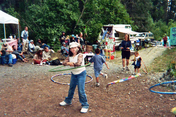 hula hoop at the Forest fair Girdwood AK...