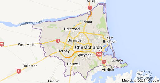 Map of Christchurch. The last stop of the Tour and...