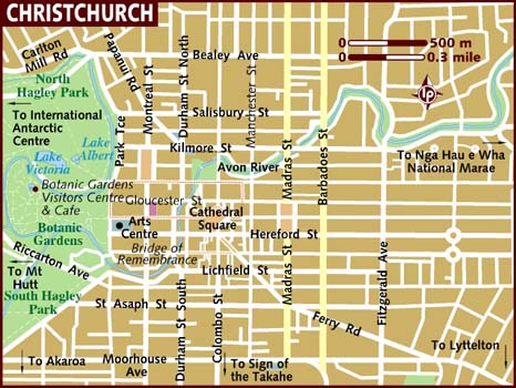 Christchurch City Map...
