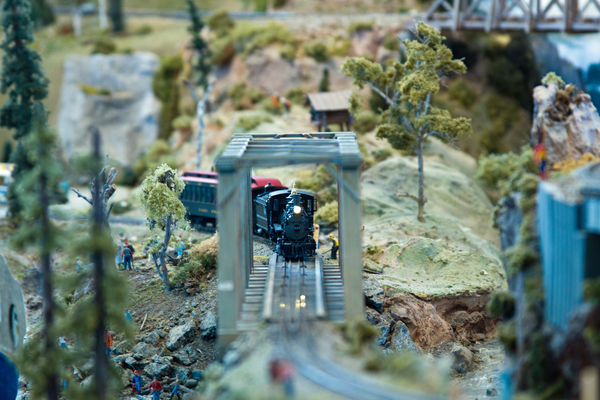 model train scene...