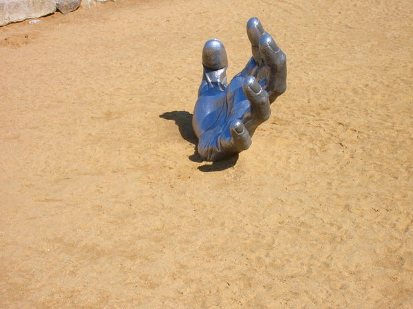 sculpture on the beach...