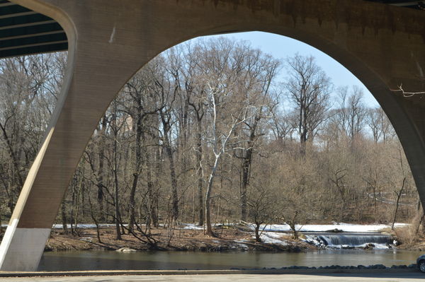 view under a bridge of Brandywine...