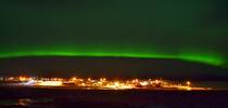 northern lights in Toksook Bay Alaska in the month...