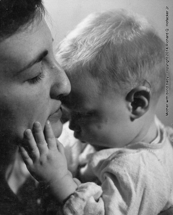 Mother with blind baby - 1951...