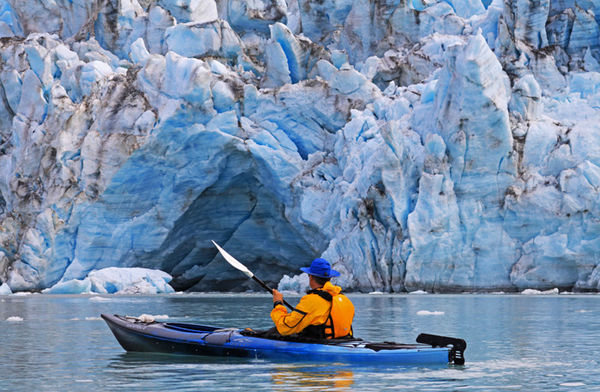 Kayaking at Lamplugh Glacier - Glacier Bay...