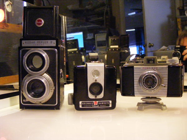 Another Kodak moment. Reflex II, Brownie Hawkeye, ...