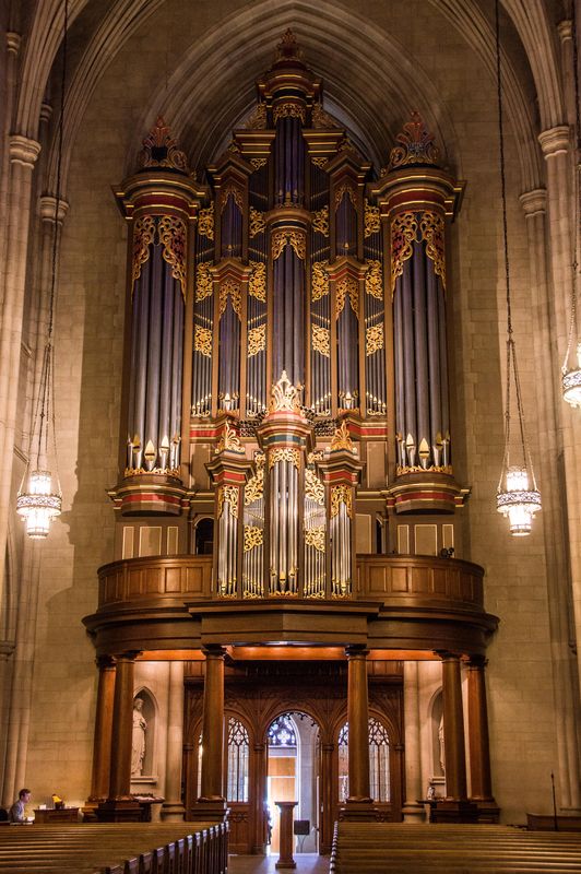 pipe organ from below...
