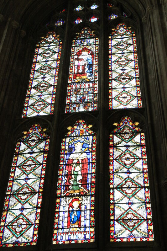 The stained glass windows were awesome....