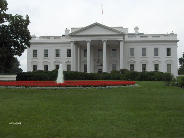The White House in July 2008...