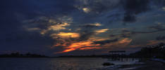 The "Last" of the setting sun over Cedar Key, Flor...