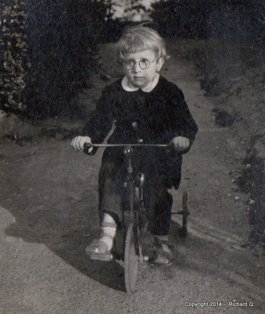 A solemn Parisian tricyclist - April 1947...