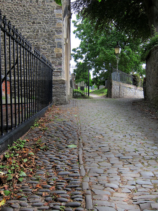 Cobbled Street to the Churchyard, Pilton, Barnstap...