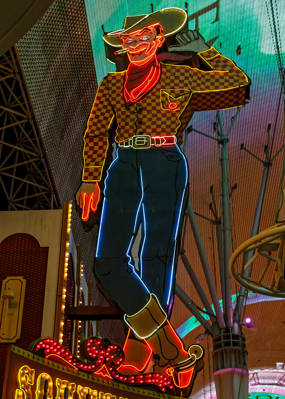 Neon Cowboy, Downtown Las Vegas...