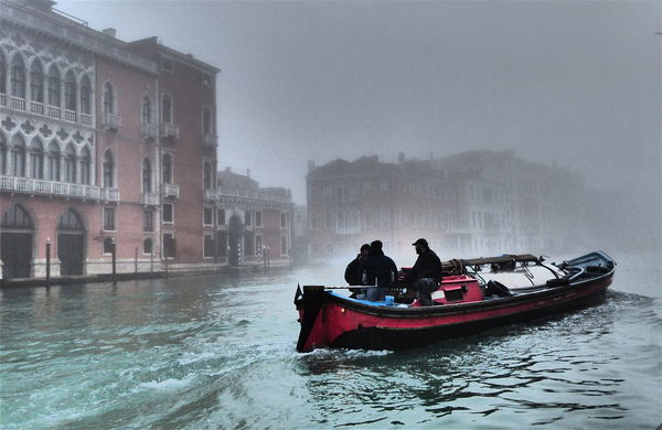 Sunrise with fog in Venice, only last week...