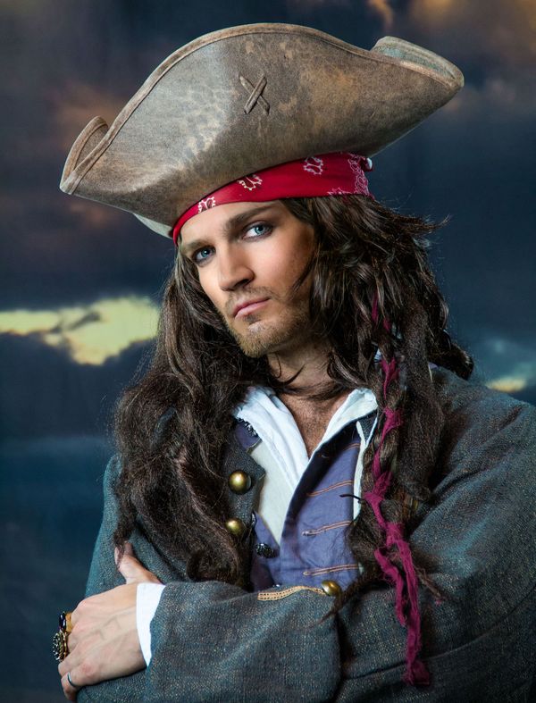 Handsome pirate model...