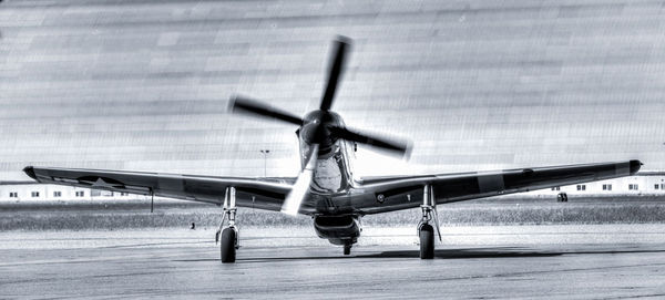 P-51 Mustang returning from a flight....